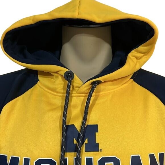Michigan Wolverines Men’s Large Performance Hoodie Sweatshirt Colosseum New - Picture 3 of 8